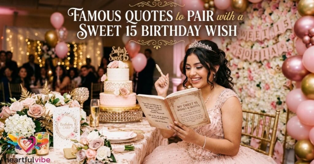 Famous Quotes to Pair with a Sweet 15 Birthday Wish