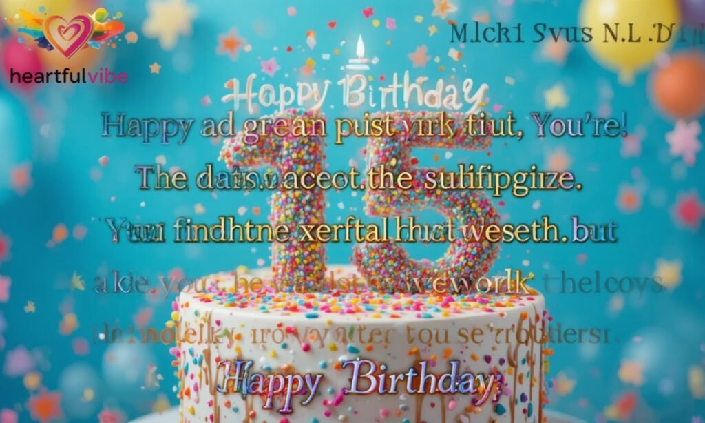 Heartfelt & Emotional Happy 15th Birthday Wishes