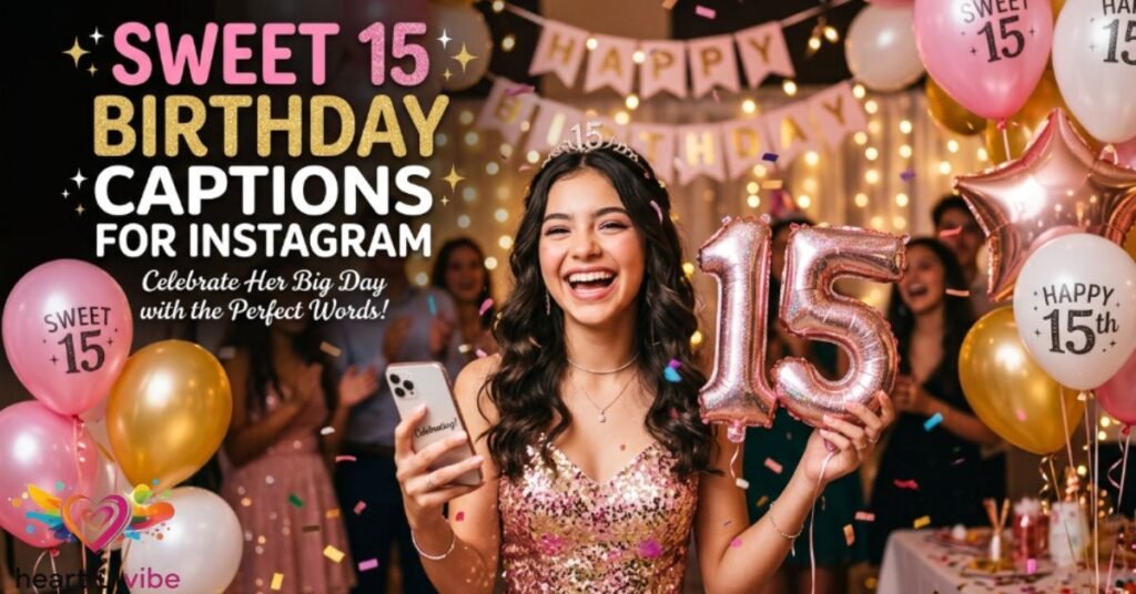 Sweet 15 Birthday Captions for Instagram