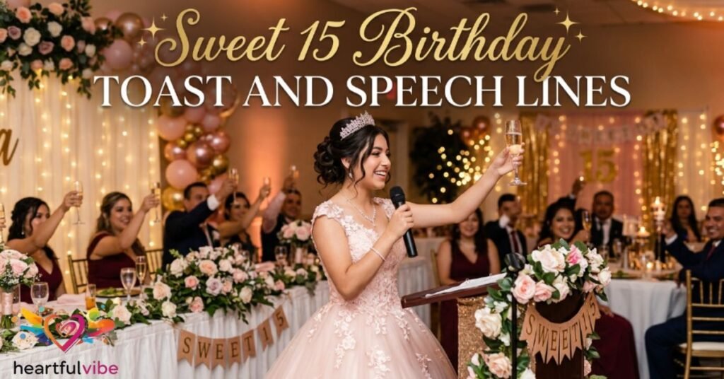 Sweet 15 Birthday Toast and Speech Lines