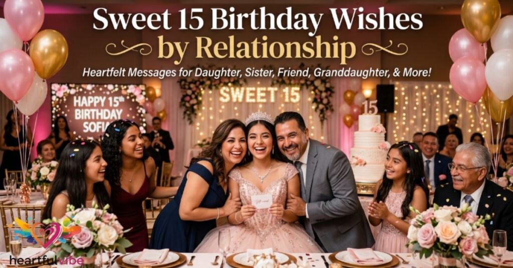 Sweet 15 Birthday Wishes by Relationship