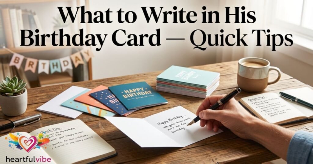 What to Write in His Birthday Card — Quick Tips