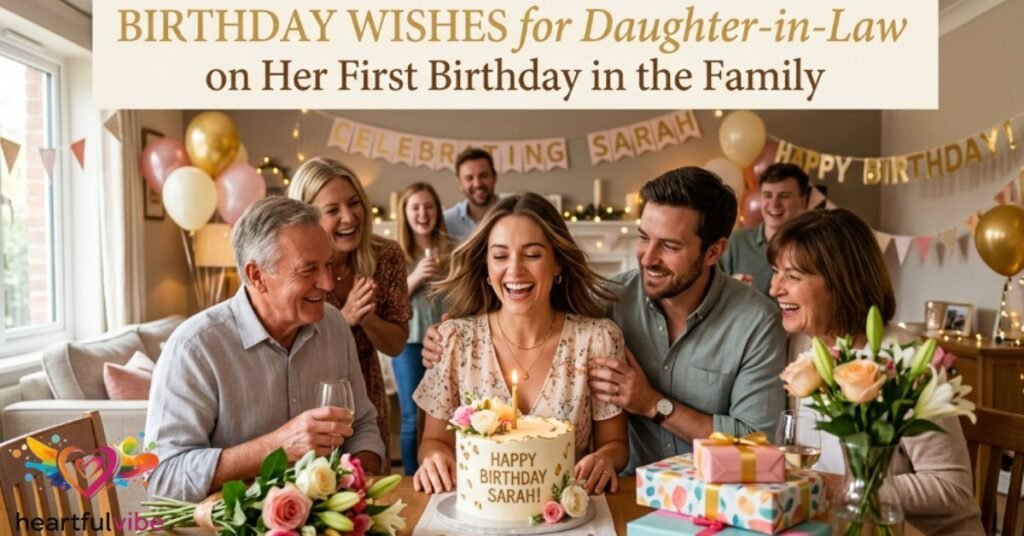 Birthday Wishes for Daughter-in-Law on Her First Birthday in the Family