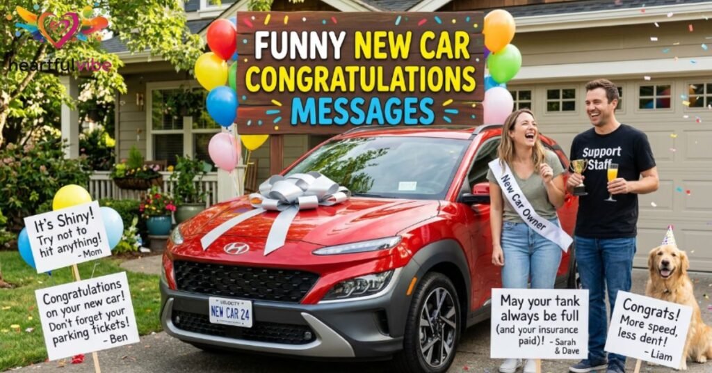 Funny New Car Congratulations Messages