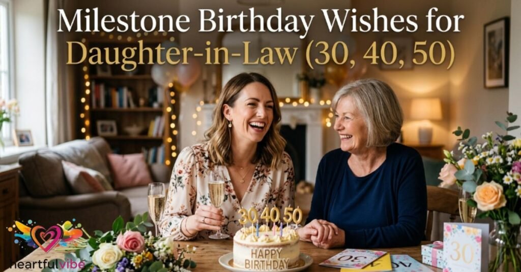 Milestone Birthday Wishes for Daughter-in-Law (30, 40, 50)