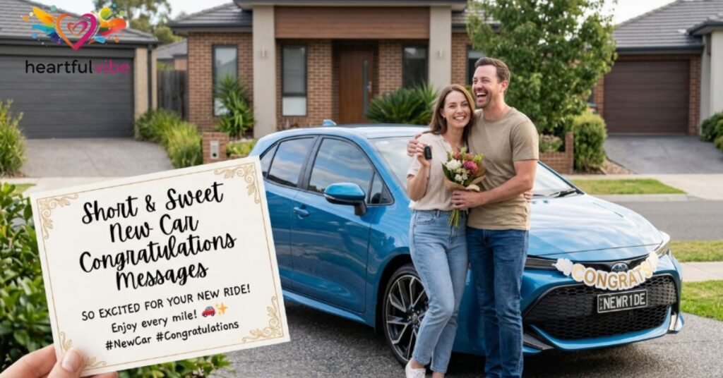 Short & Sweet New Car Congratulations Messages