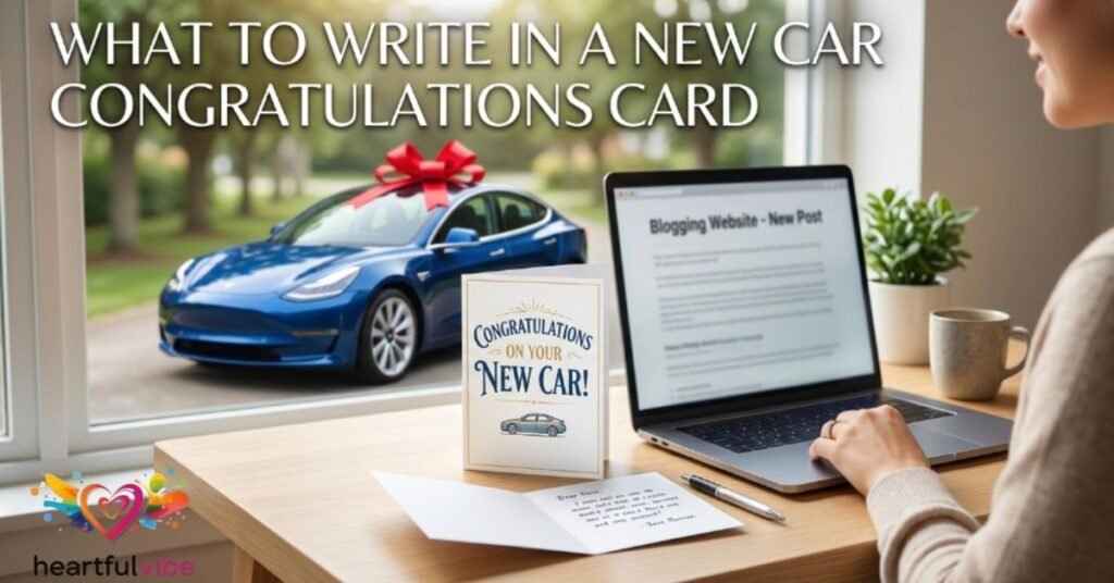 What to Write in a New Car Congratulations Card