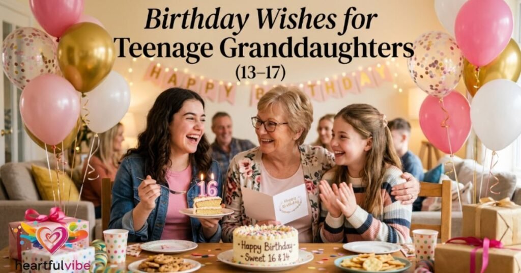 Birthday Wishes for Teenage Granddaughters (13–17)