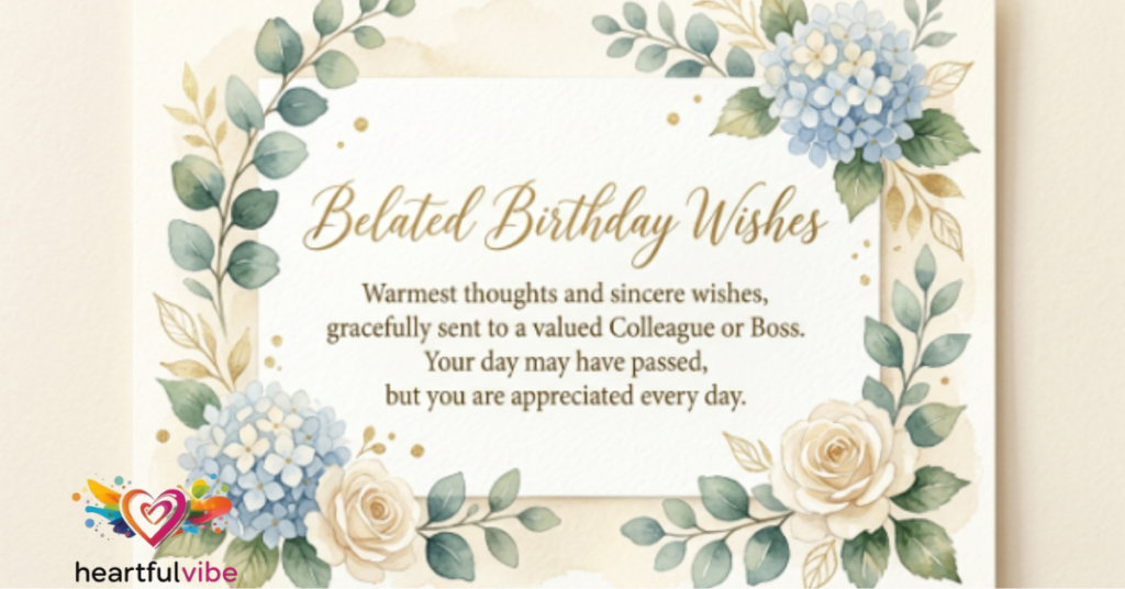 Graceful Belated Birthday Wishes for Colleagues and Boss