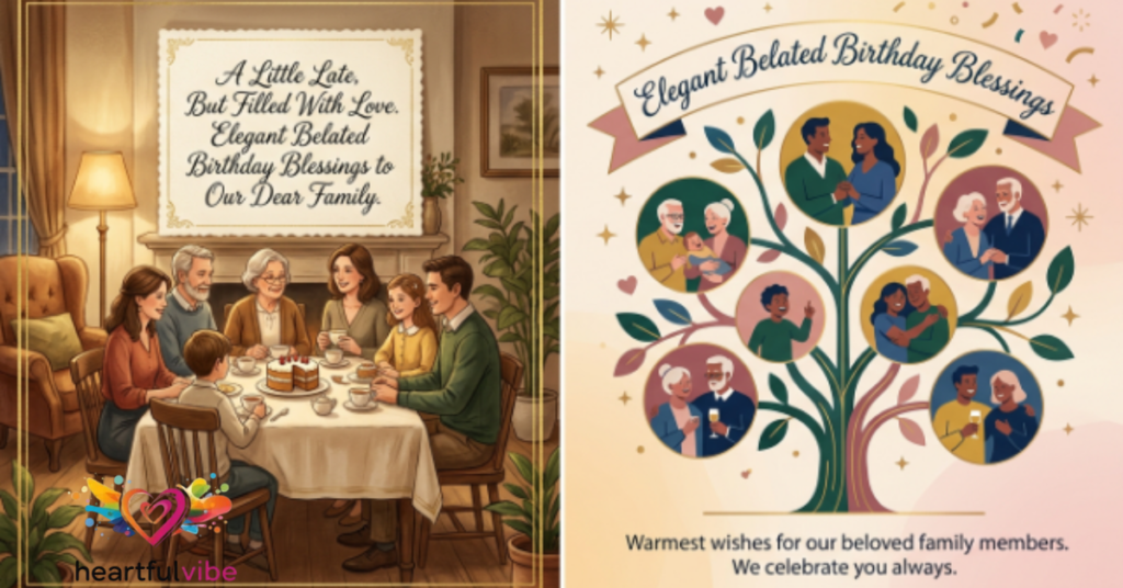 Elegant Belated Birthday Blessings for Family Members