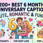 200+ Best 6 Month Anniversary Captions Cute, Romantic & Funny