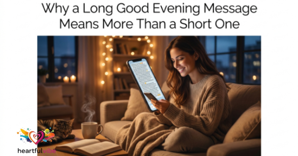 Why a Long Good Evening Message Means More Than a Short One