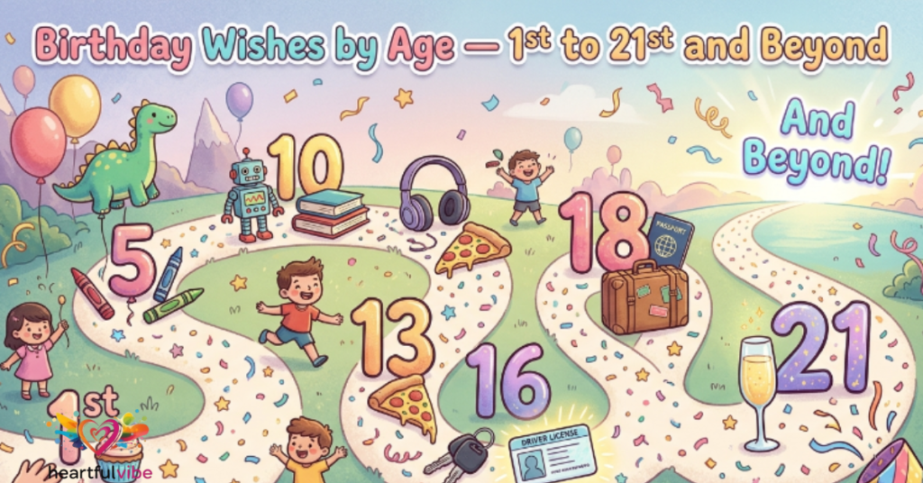 Birthday Wishes by Age — 1st to 21st and Beyond