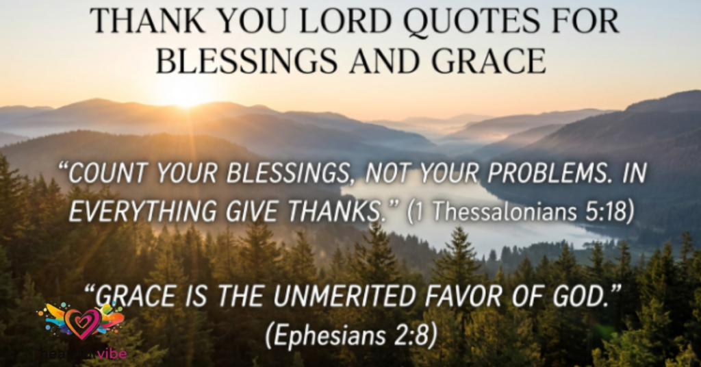 Thank You Lord Quotes for Blessings and Grace