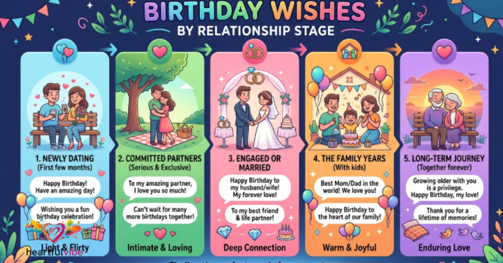 Birthday Wishes by Relationship Stage