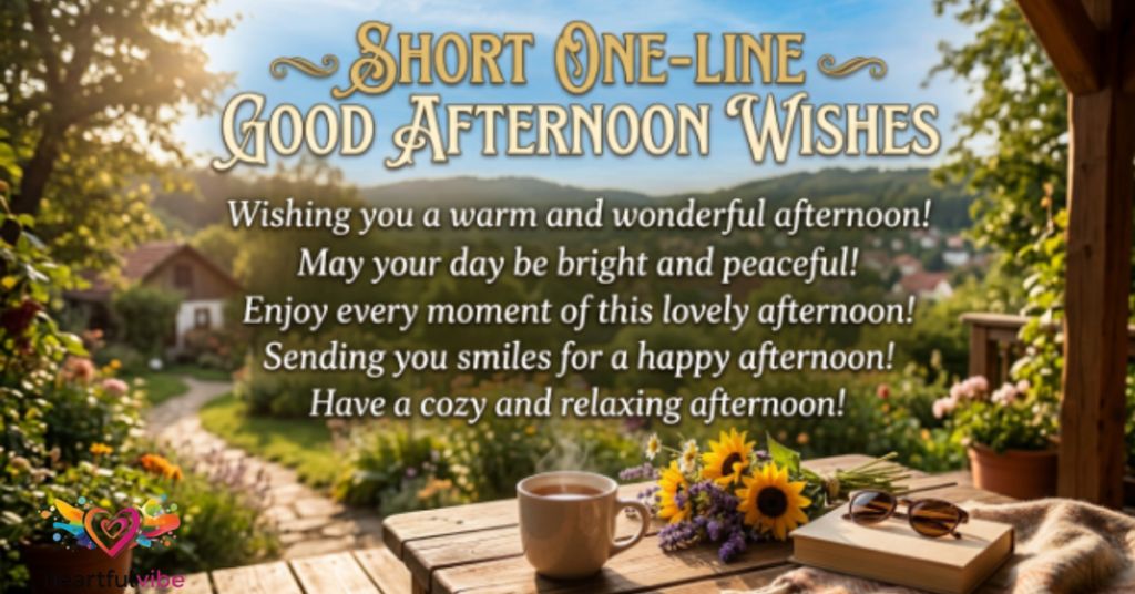 Short One-Line Good Afternoon Wishes