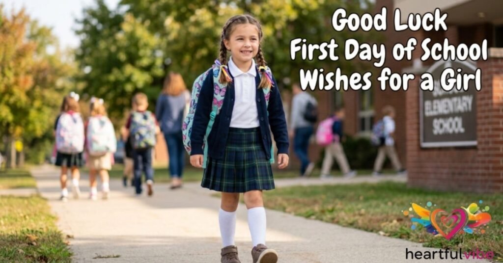 Good Luck First Day of School Wishes for a Girl