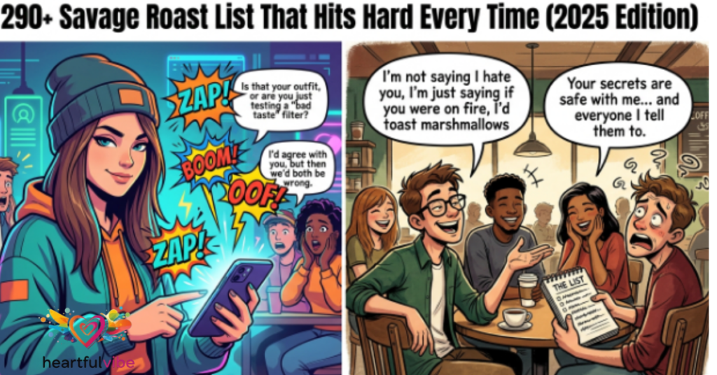 290+ Savage Roast List That Hits Hard Every Time (2025 Edition)