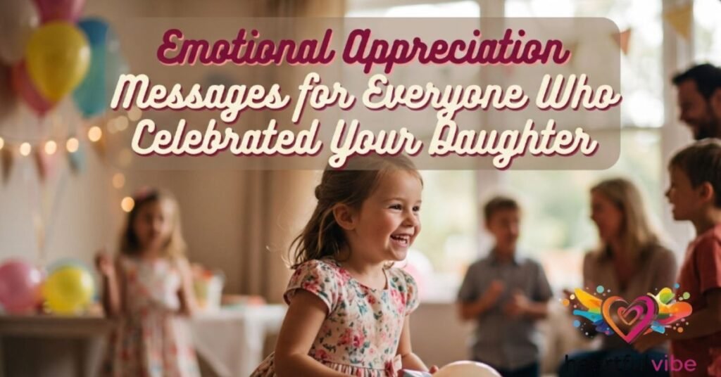 Emotional Appreciation Messages for Everyone Who Celebrated Your Daughter