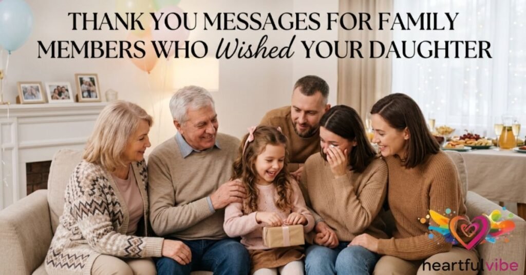 Thank You Messages for Family Members Who Wished Your Daughter