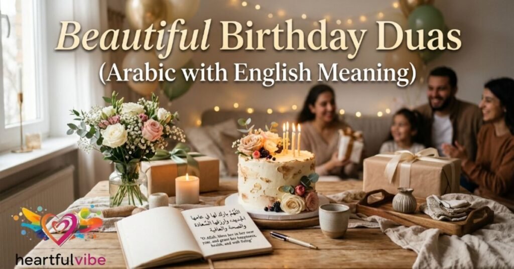 Beautiful Birthday Duas (Arabic with English Meaning)