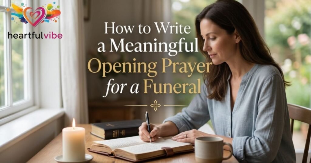 How to Write a Meaningful Opening Prayer for a Funeral