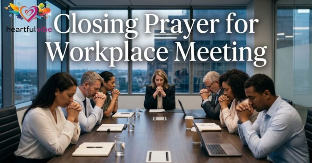 Closing Prayer for Workplace Meeting