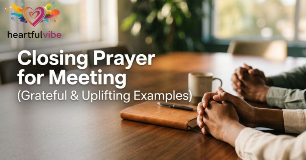 Closing Prayer for Meeting (Grateful & Uplifting Examples)