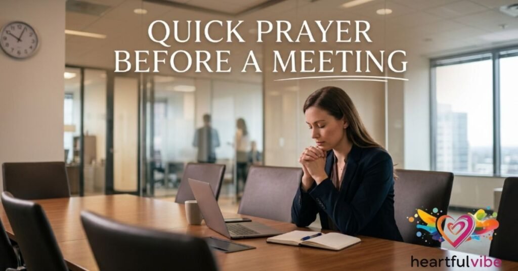 Quick Prayer Before a Meeting