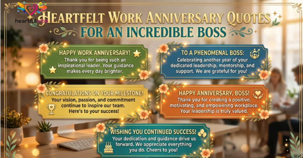 Heartfelt Work Anniversary Quotes for a Boss