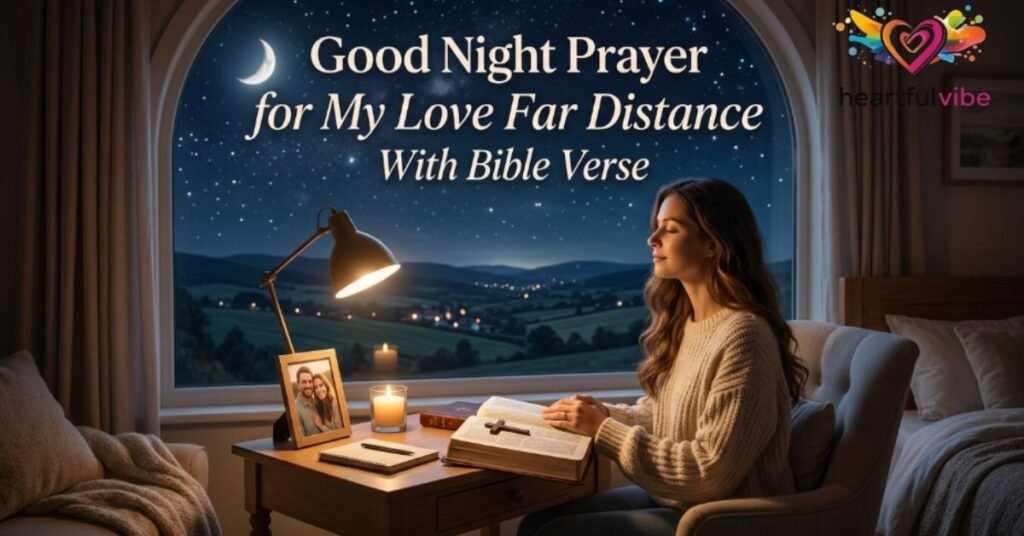 Good Night Prayer for My Love Far Distance With Bible Verse
