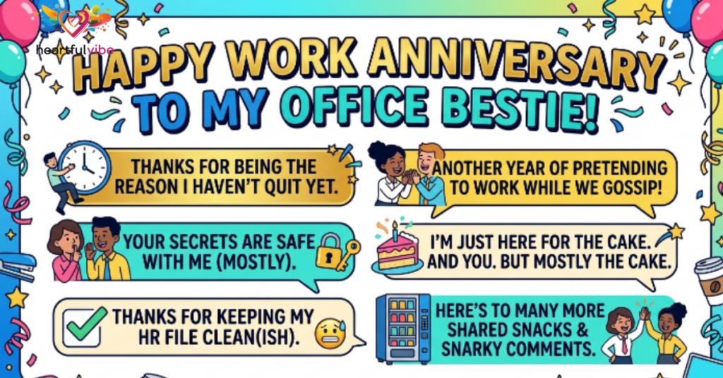 Fun Work Anniversary Lines for Your Office Bestie