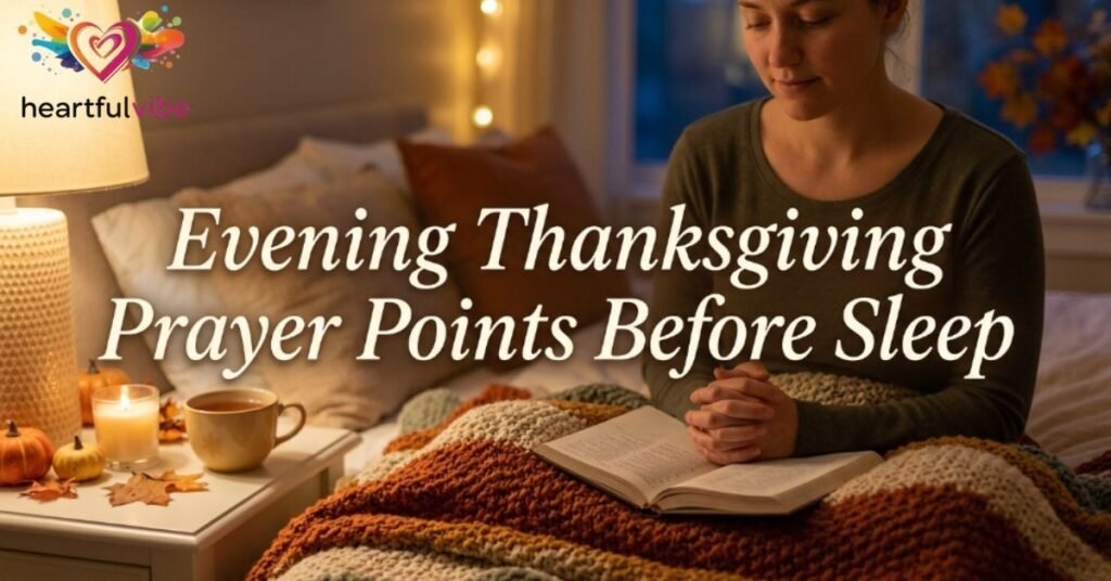 Evening Thanksgiving Prayer Points Before Sleep