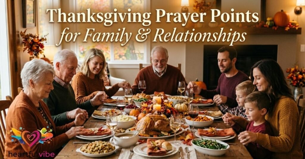 Thanksgiving Prayer Points for Family & Relationships