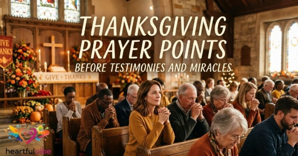 Thanksgiving Prayer Points Before Testimonies and Miracles