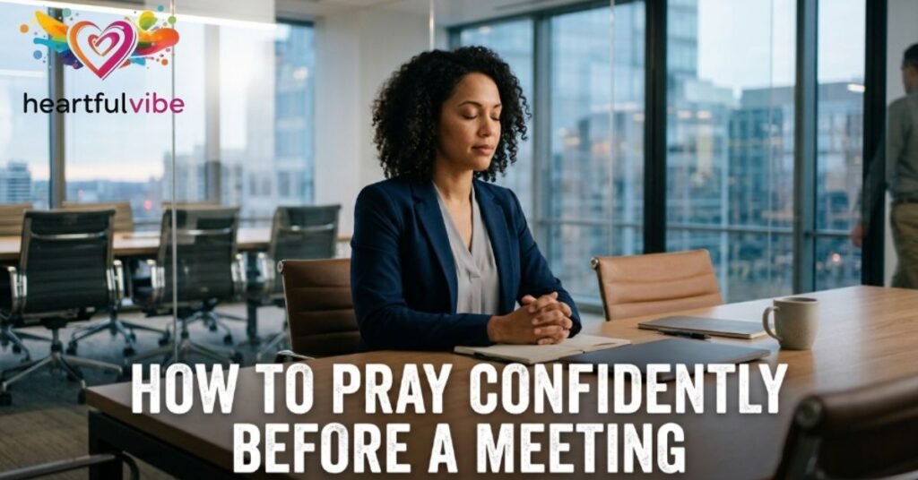 How to Pray Confidently Before a Meeting