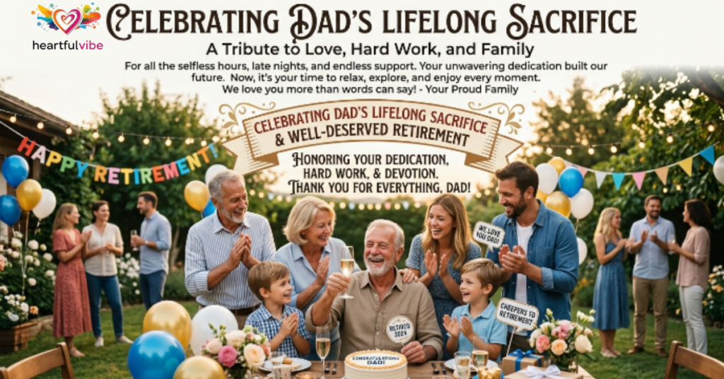 Retirement Wishes Celebrating Dad's Lifelong Sacrifice
