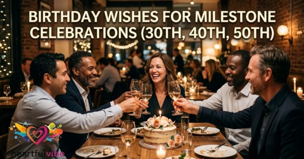 Birthday Wishes for Milestone Celebrations (30th, 40th, 50th)