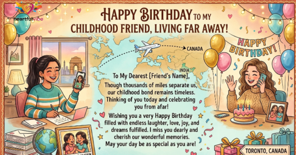 Birthday Wishes for a Childhood Friend Living Far Away
