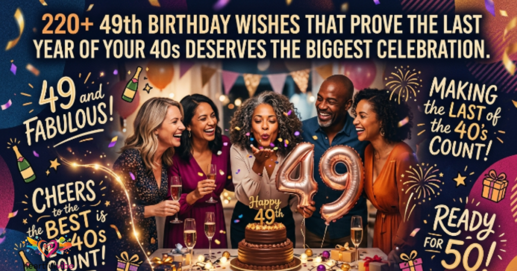 220+ 49th Birthday Wishes That Prove the Last Year of Your 40s Deserves the Biggest Celebration